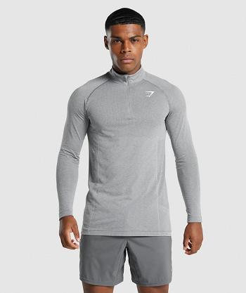 Accessories Męskie Gymshark Vital Light 1/4 Zip Szare | PL 3557OKI